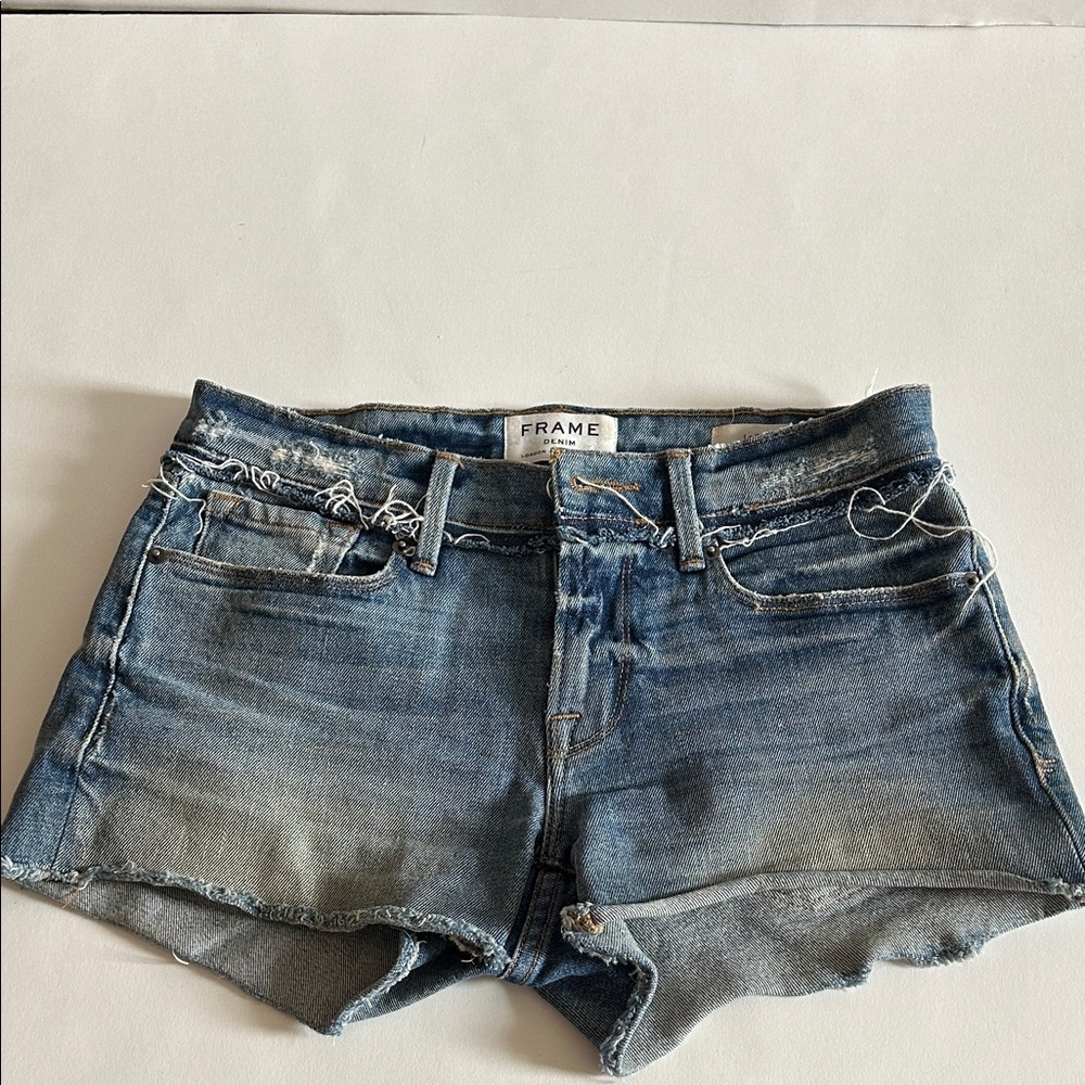 Frame Denim Le Cutoff Shorts in Classic Blue